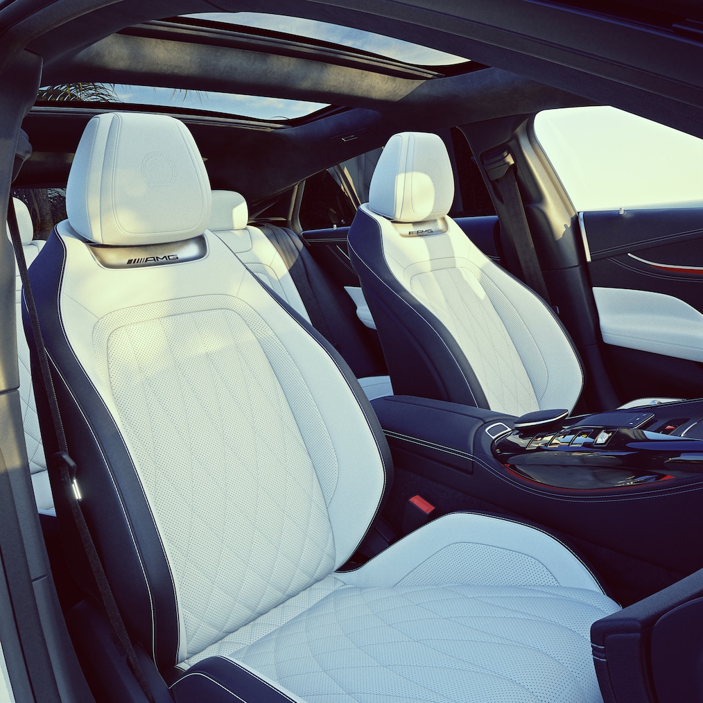 AMG options for the Mercedes-AMG 4 Door Coupé or MANUFAKTUR paint finishes / interior features.