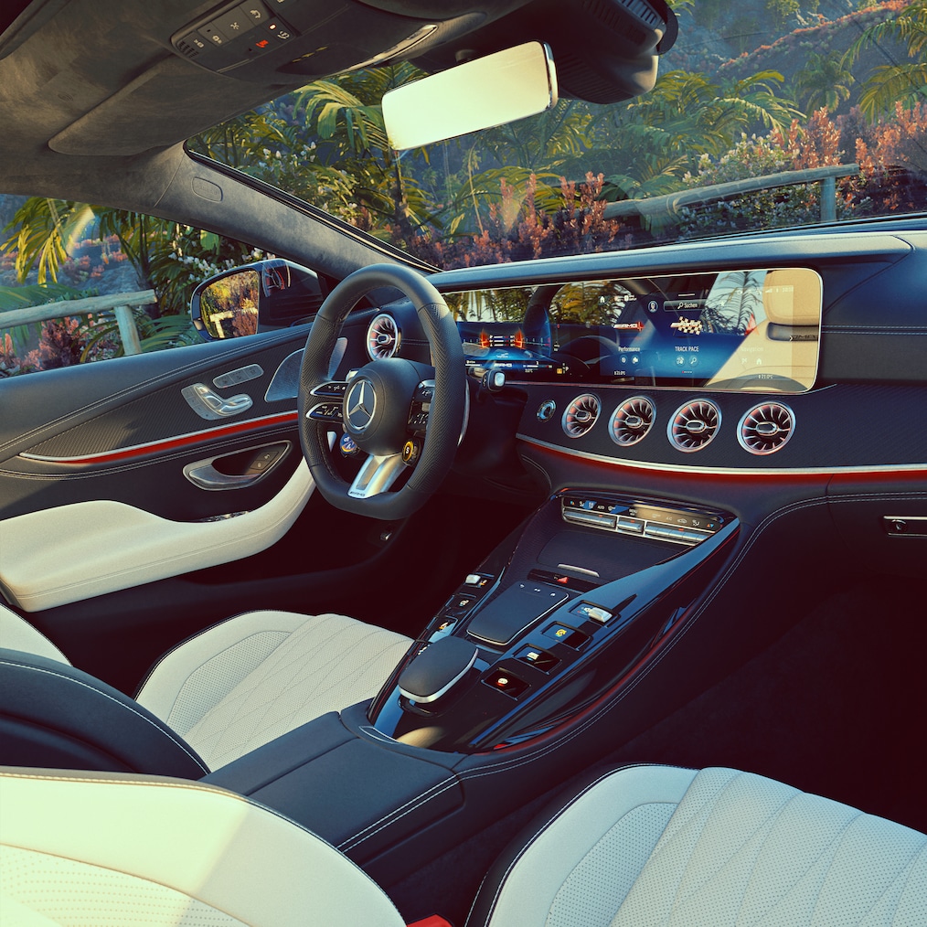 Vehicle interior of the Mercedes-AMG GT 53 4MATIC+.