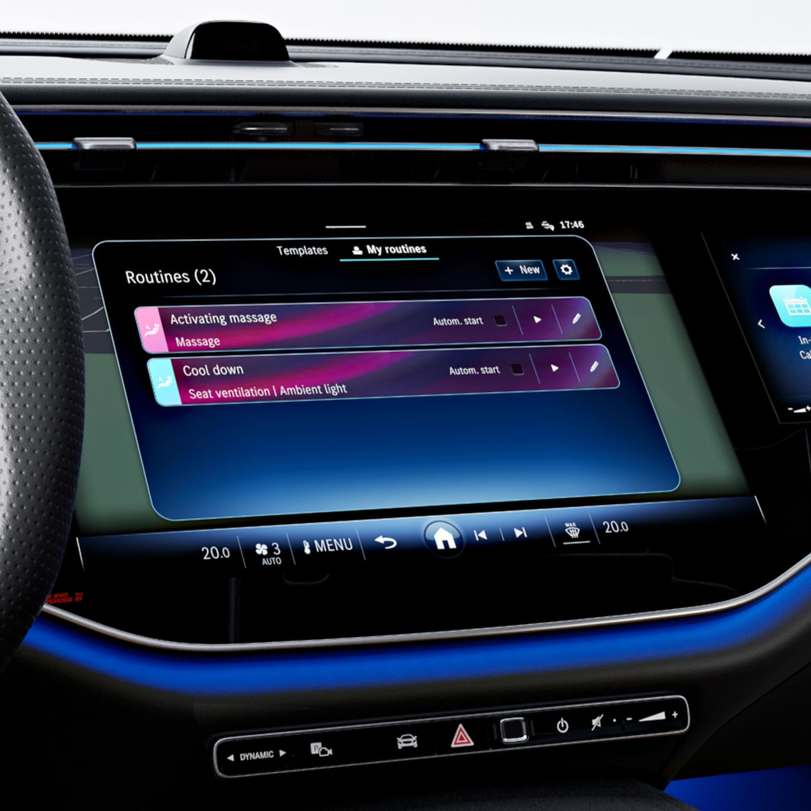 The interior of the Mercedes-Benz E-Class.