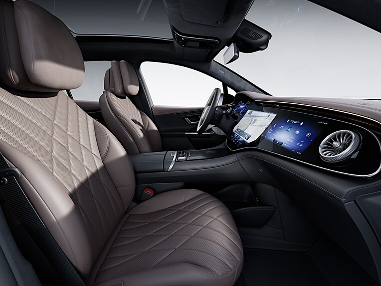 Interior of the new EQE SUV from Mercedes-EQ with the Electric Art equipment line.