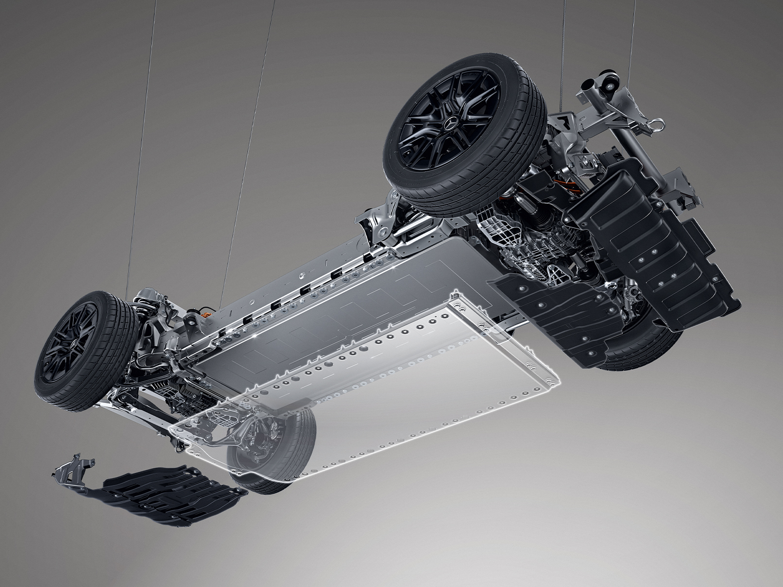 Tấm trượt các bon | G-Class thuần điện | Mercedes-Benz Tấm trượt các bon của xe Mercedes-Benz G-Class thuần điện.