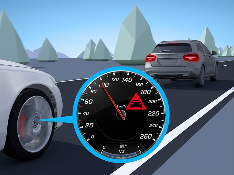 How Active Brake Assist works in the Mercedes-Benz G-Class.
