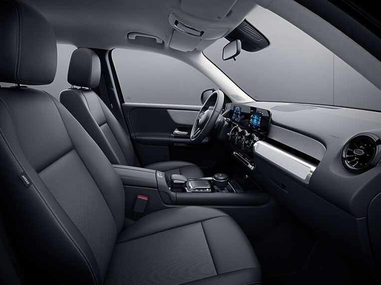 The Mercedes GLB interior with standard equipment.