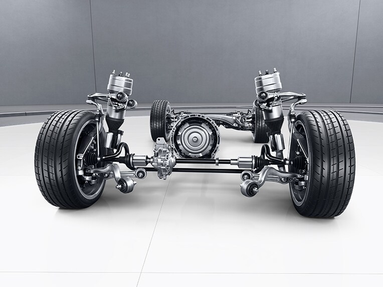 Khung gầm của Mercedes-Benz GLC Coupé vớiAIR BODY CONTROL.