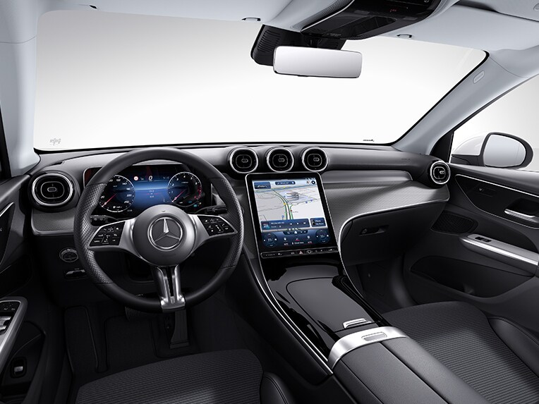 Nội thất xe GLC SUV mới của Mercedes-Benz với dòng trang thiết bị AVANTGARDE.