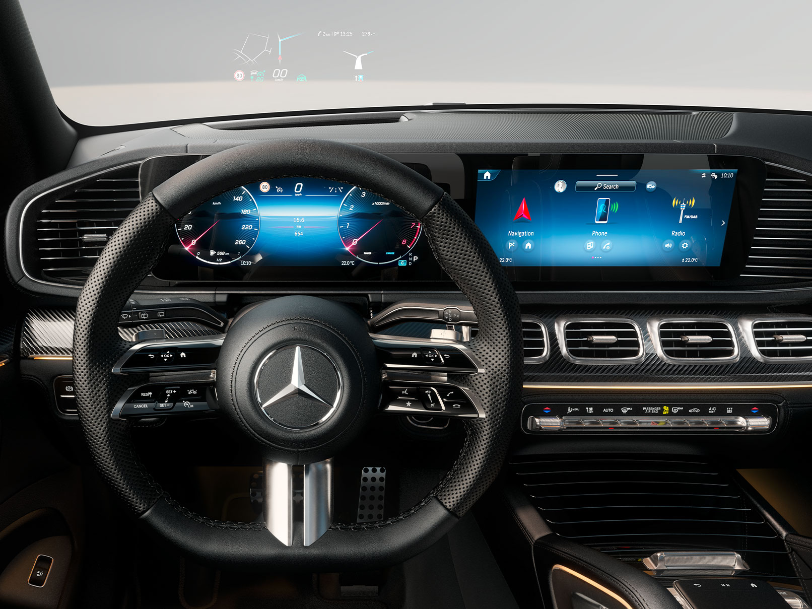 khoang lái gls 450 với màn hình kép 12 3 inch liền khối mbux thế hệ mới