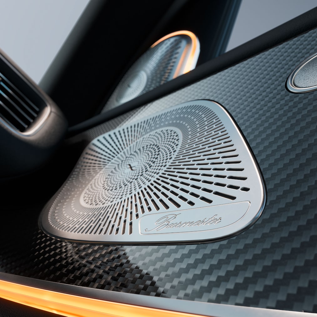 The speakers of the Burmester® surround sound system in the Mercedes-Benz GLS.