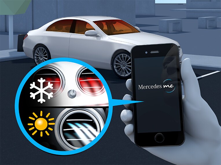 Hình ảnh hệ thống chế độ làm mát trước của xe Mercedes-Maybach EQS SUV.