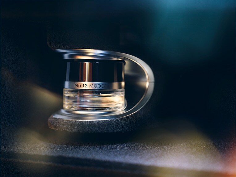 A Mercedes Maybach S-Class fragrance bottle.