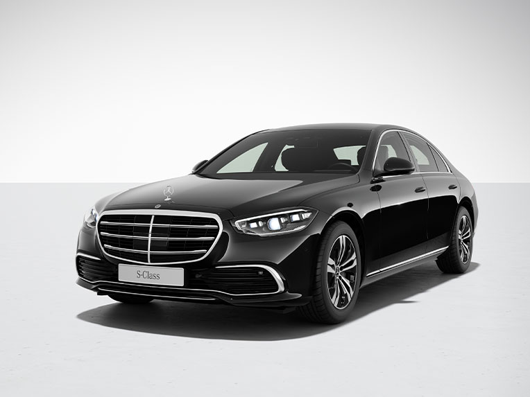 The exterior of the Mercedes-Benz S-Class Saloon with standard equipment.