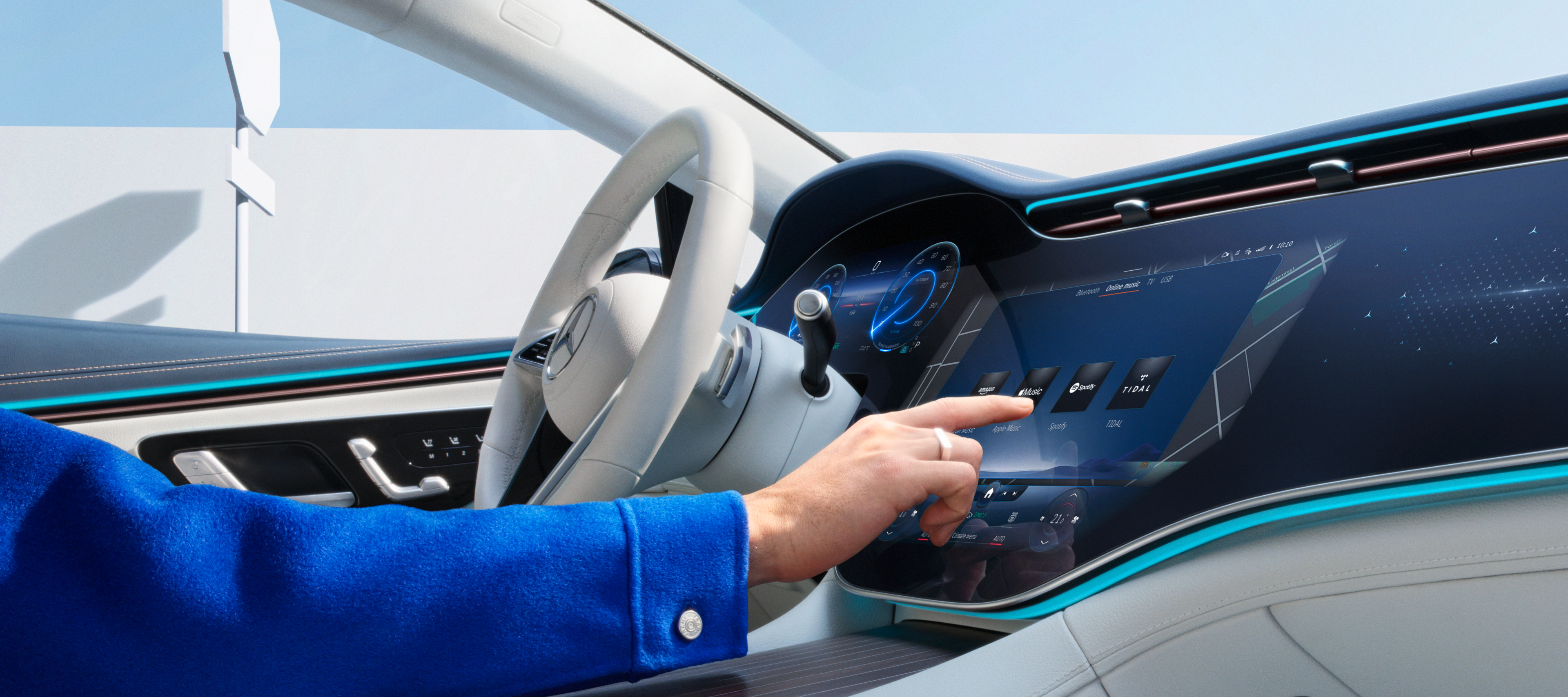 Các tính năng bổ sung kỹ thuật số | Mercedes-Benz Các tính năng bổ sung kỹ thuật số được chọn trên hệ thống đa phương tiện MBUX trong xe Mercedes-Benz.