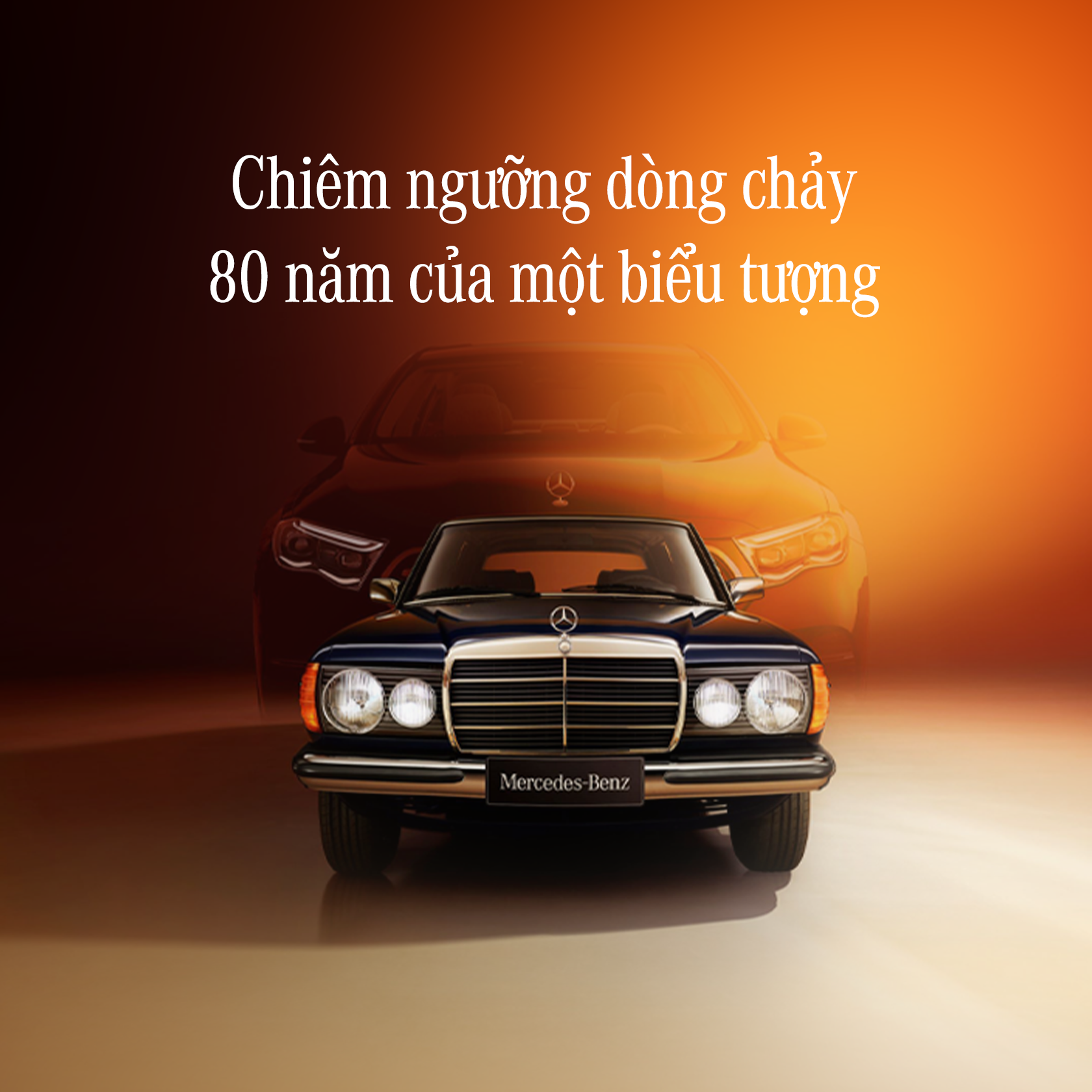 Xe Mercedes-Benz E-Class cổ và dáng xe E-Class mới trong dòng chảy di sản Dòng chảy di sản Mercedes-Benz E-Class