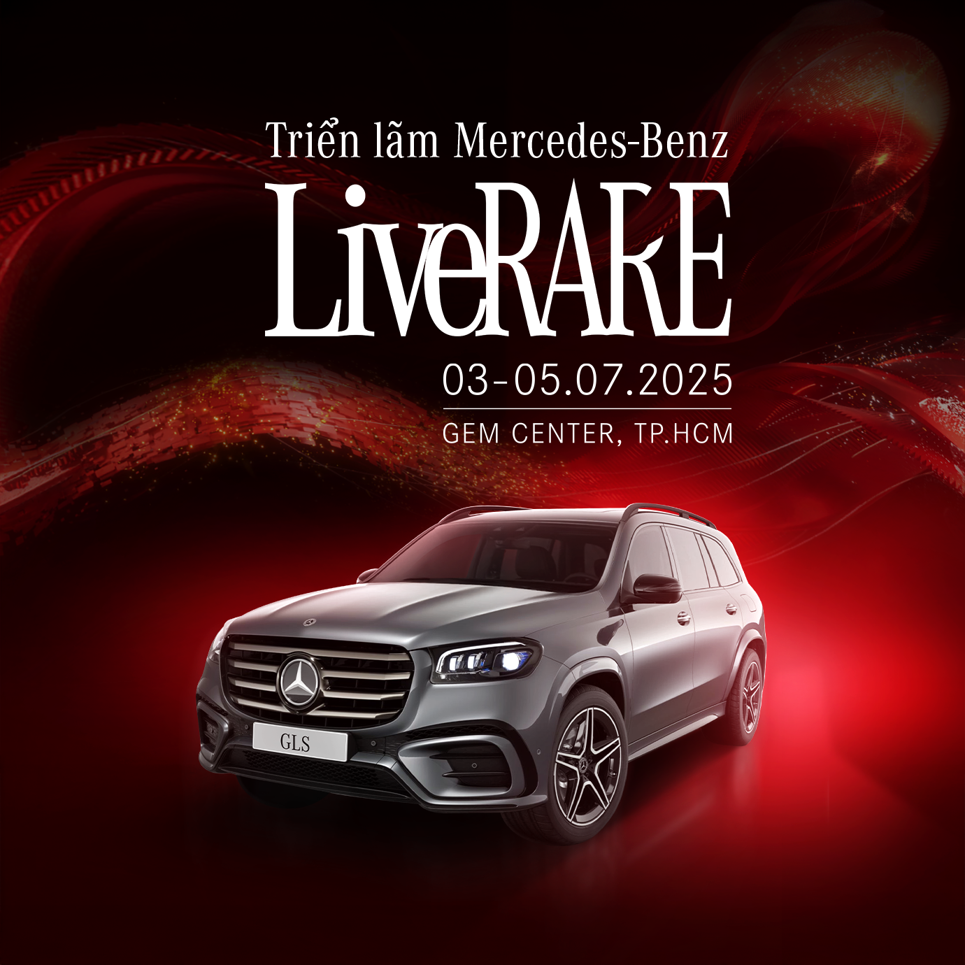 Mercedes-Benz GLS FL tại Live Rare Xe Mercedes-Benz GLS FL trên phông nền dải lụa đỏ