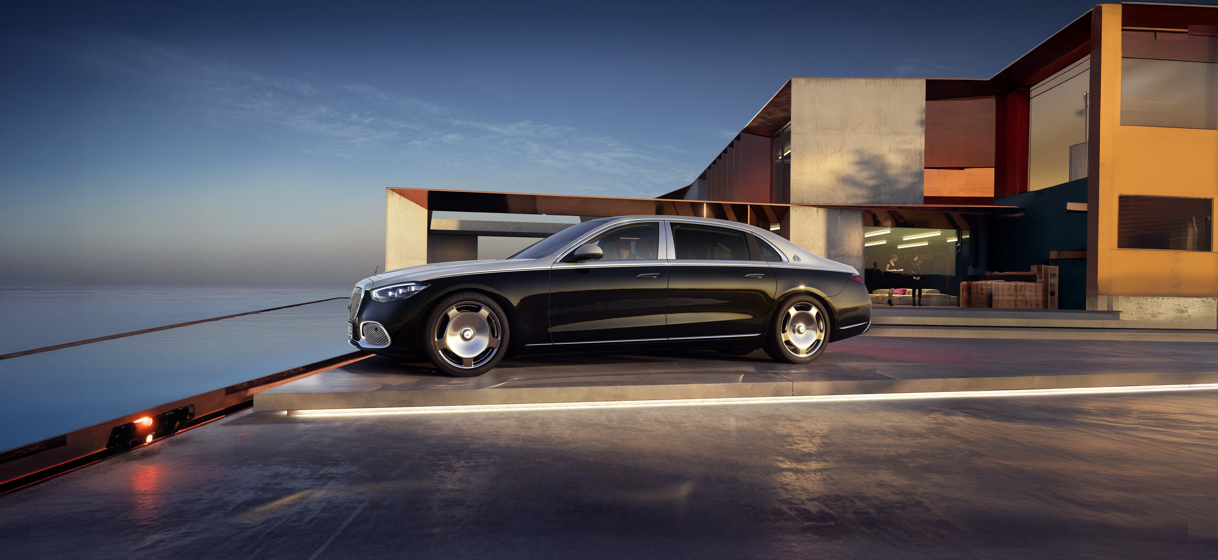 Góc nhìn nghiêng của xe Mercedes-Maybach S-Class